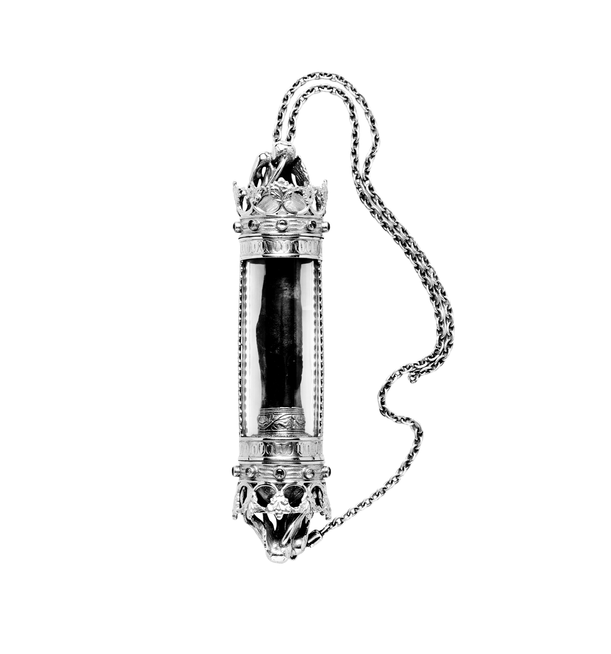 Silver reliquary of the Holy Blood on a chain